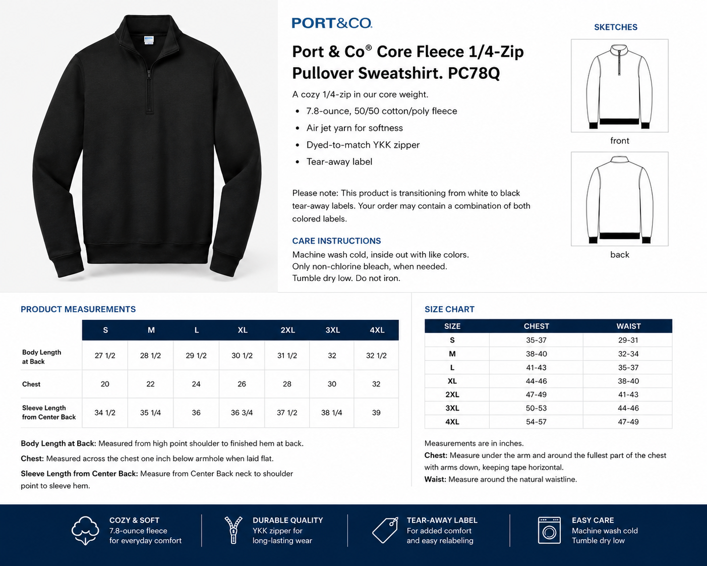 1/4 Zip Sweatshirt
