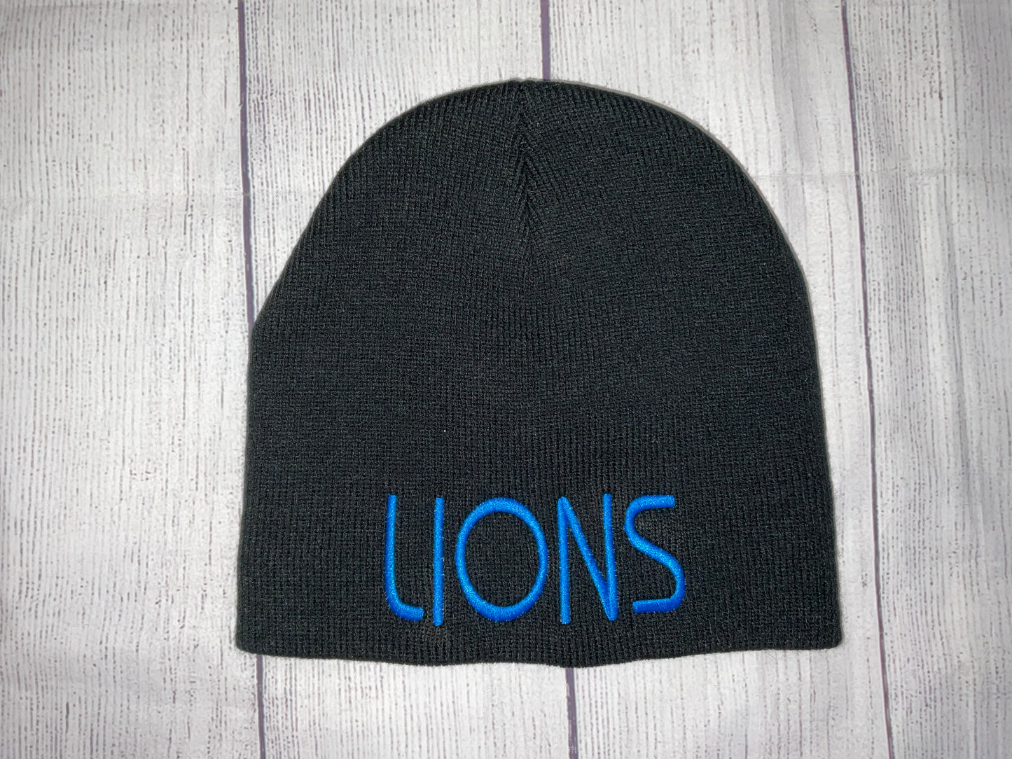 Lions Beanie - Black Embroidered - Cash & Carry