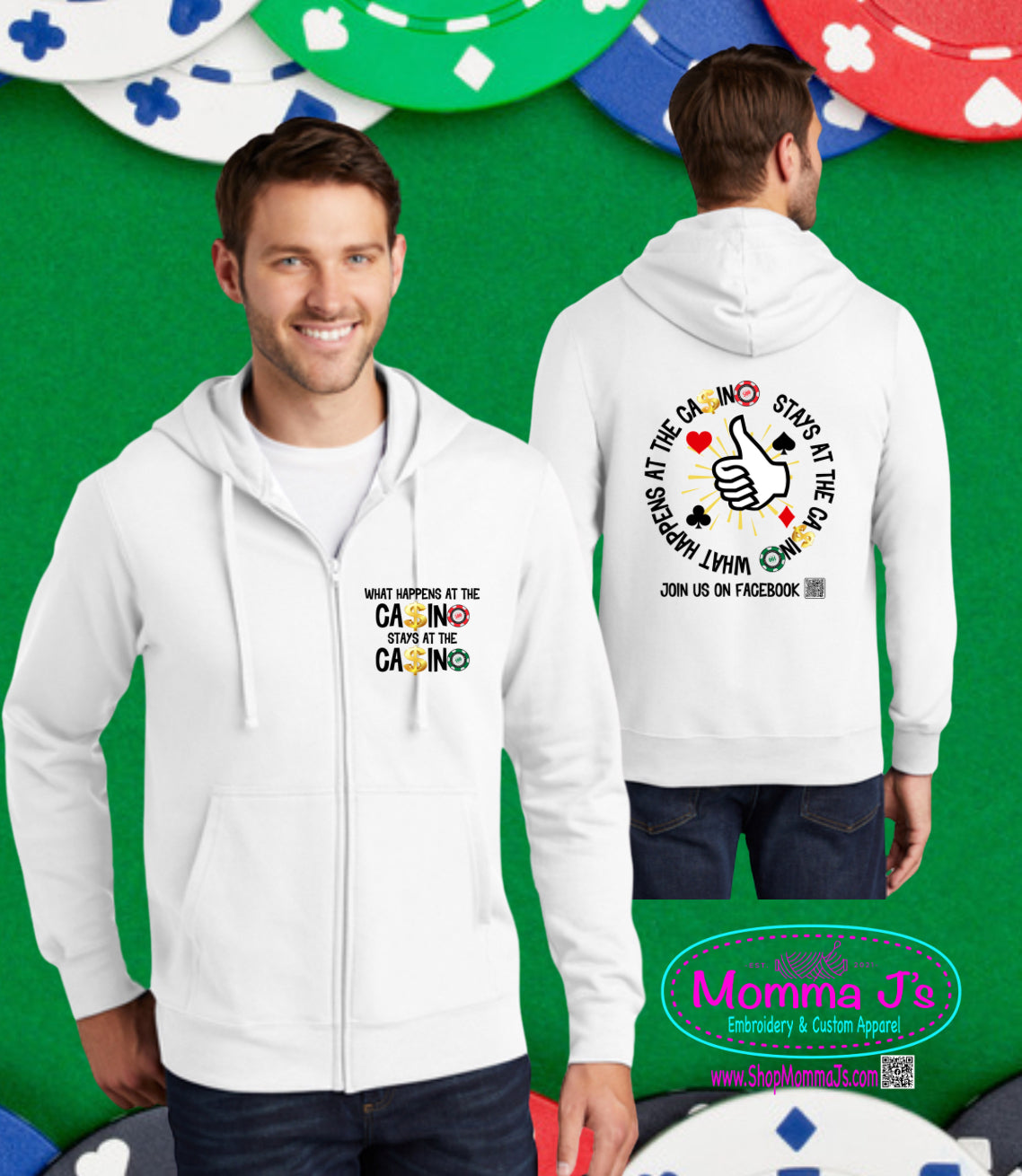 Full Zip Hoodie - Casino