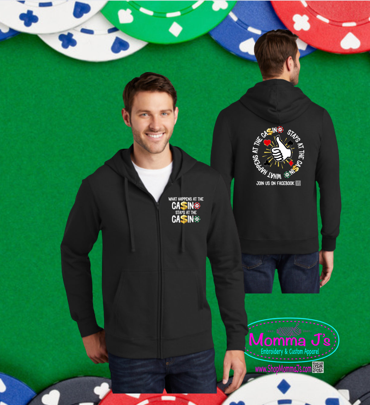 Full Zip Hoodie - Casino