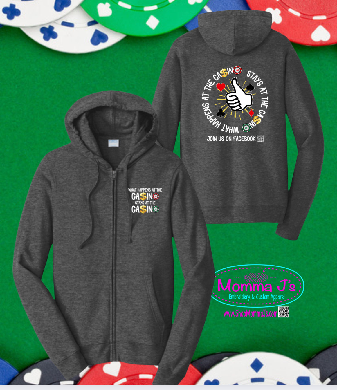 Full Zip Hoodie - Casino