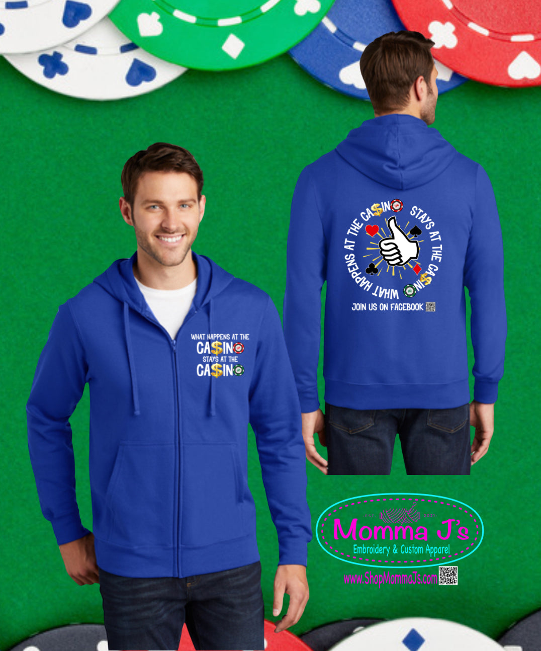 Full Zip Hoodie - Casino