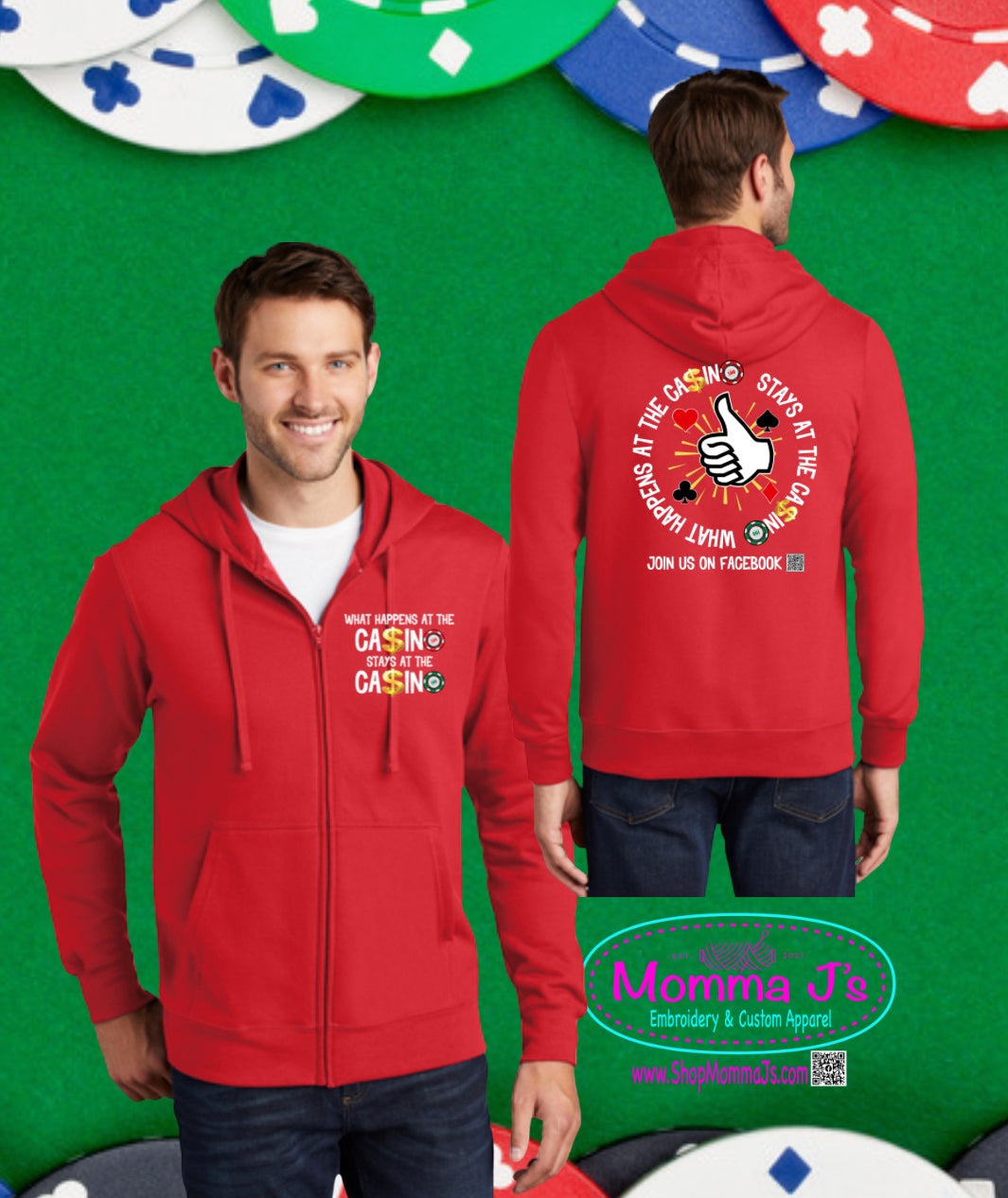 Full Zip Hoodie - Casino