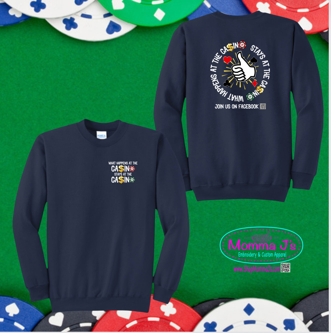 Crew Neck Sweatshirt - Casino