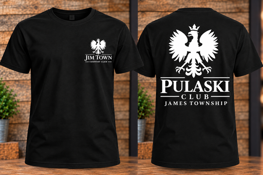 Jim Town - Front and Back - White Logo on Black
