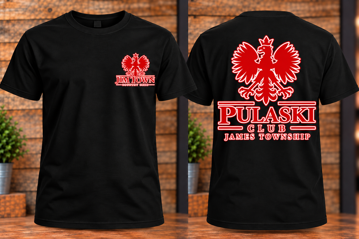 Jim Town - Front and Back - Red and White Logo on Black (Copy)