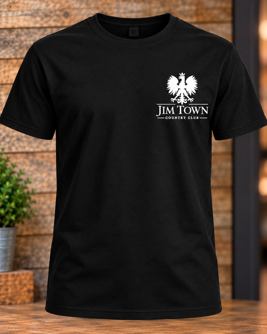Jim Town, Front Only - White Logo on Black