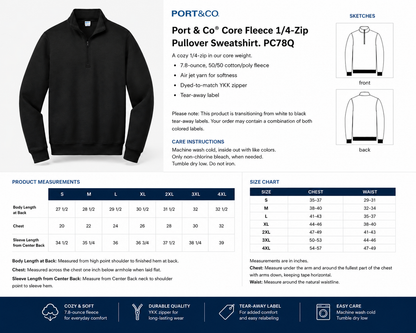 1/4 Zip Sweatshirt