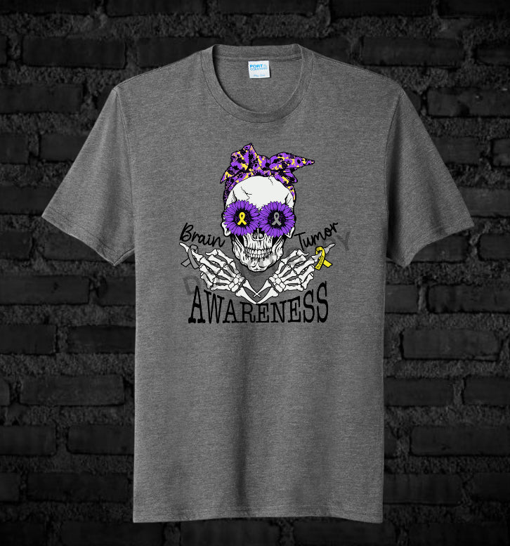 Girly Skull - Tee Gray