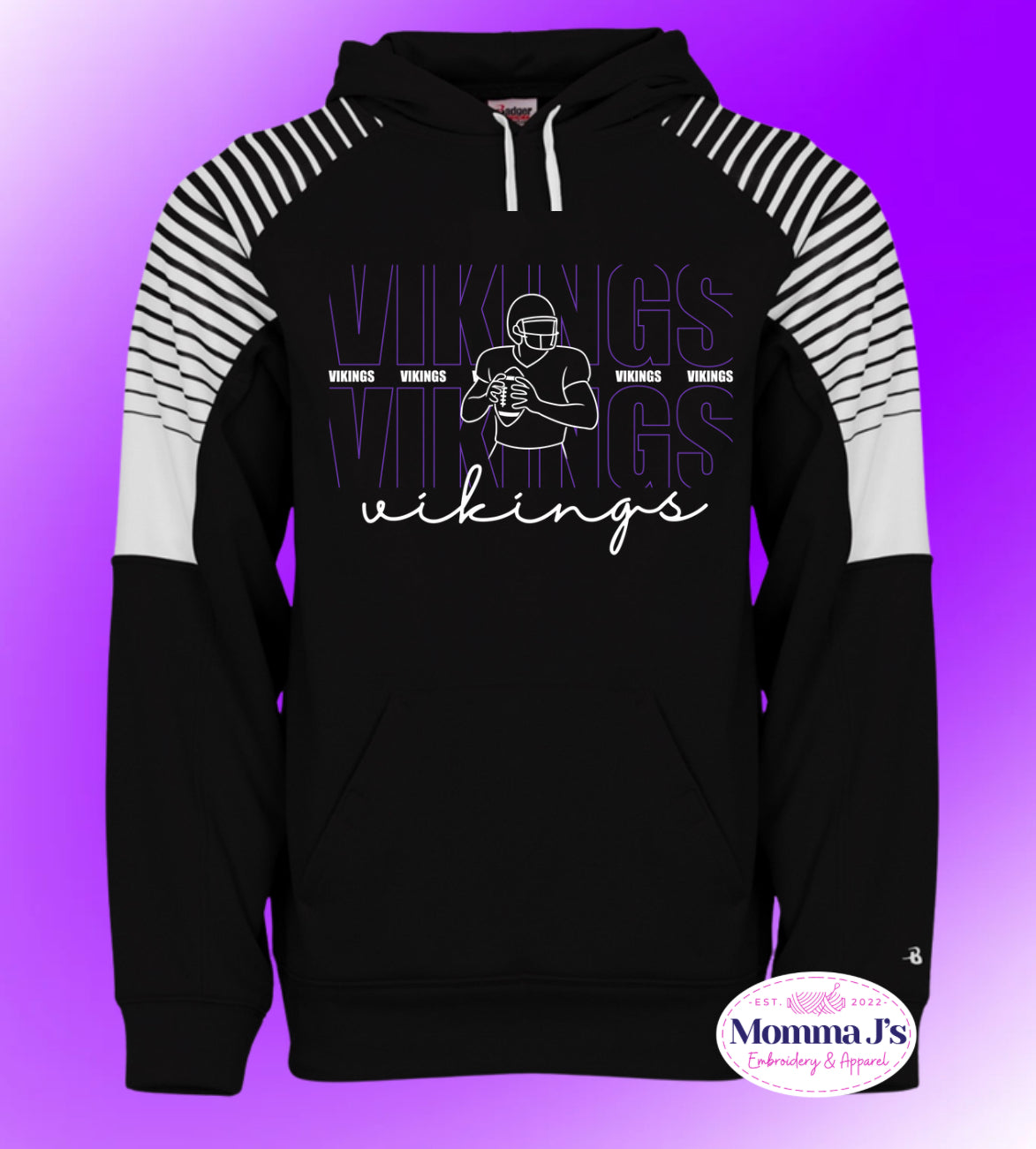 Stripe Sleeve Hoodie - Multiple Designs
