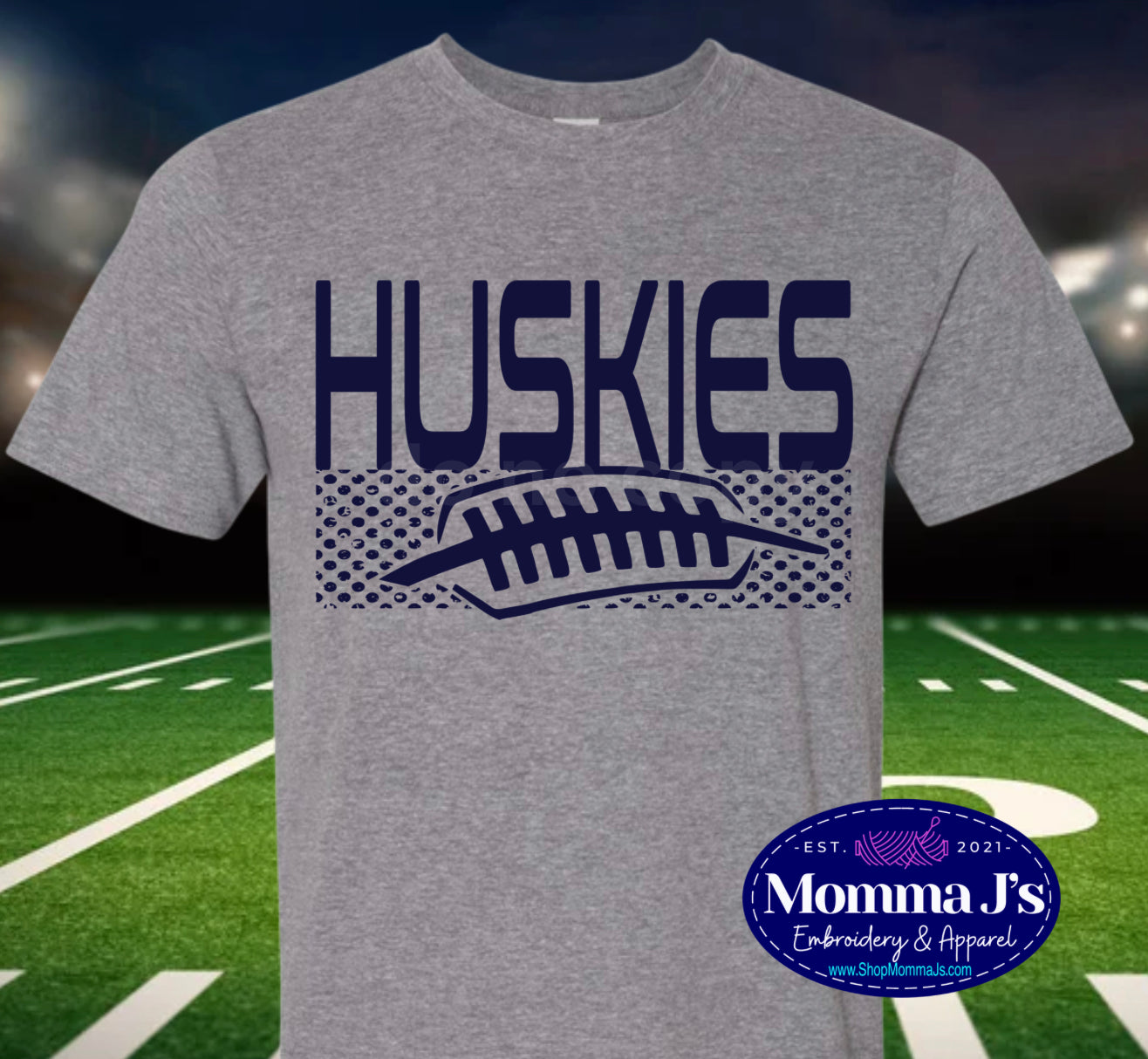 Huskies Football - Navy Logo