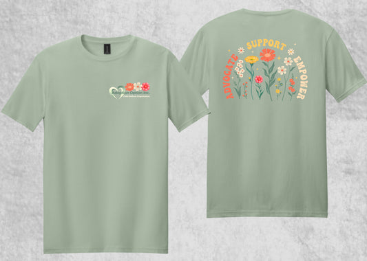Design #1 - Flowers w/Adoption Logo on Sage