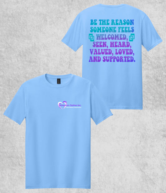 Design #3 - Be The Reason w/Adoption Logo on Heather Royal
