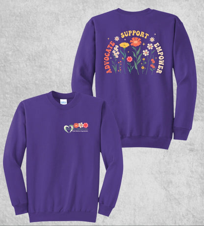 Design #1 - Flowers w/Adoption Logo on Purple
