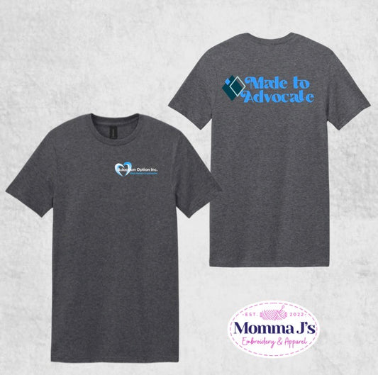 Design #4 - Advocate w/Adoption Logo on Charcoal