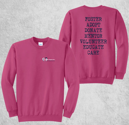Design #5 - Words w/Adoption Logo on Pink
