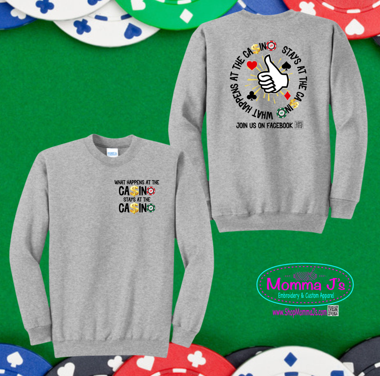 Crew Neck Sweatshirt - Casino