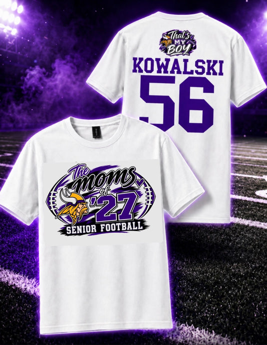 Senior Mom Football Tee - Vikings