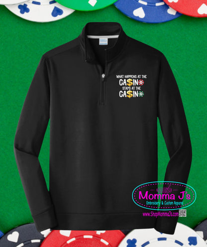 1/4 Zip - Casino, Embroidered