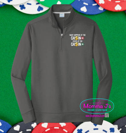 1/4 Zip - Casino, Embroidered