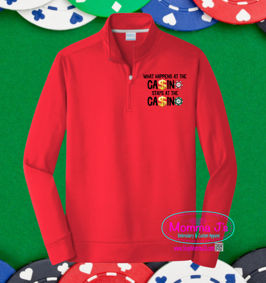 1/4 Zip - Casino, Embroidered