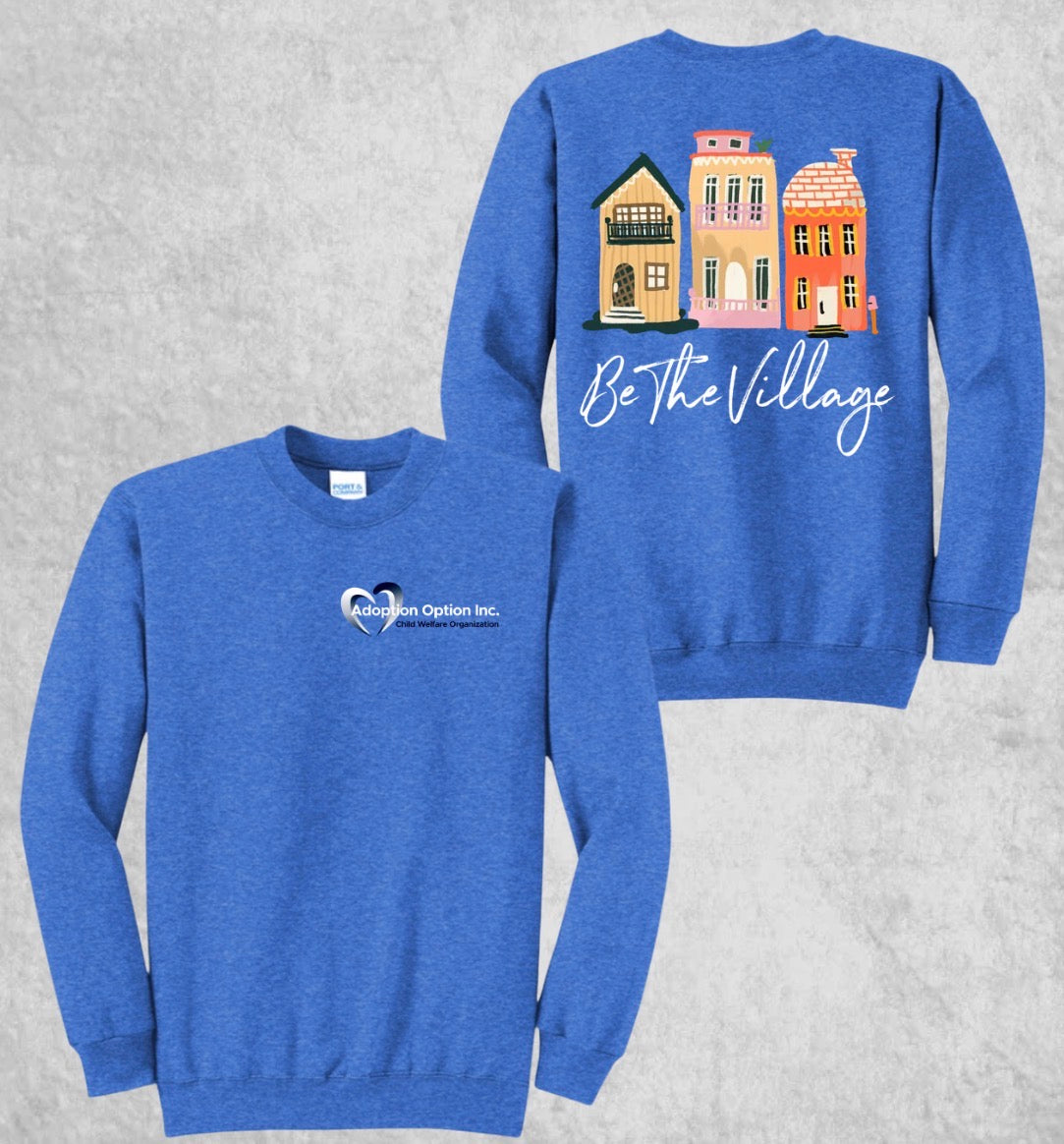 Design #6 - Houses w/Adoption Logo on Heather Royal