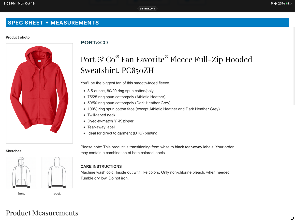 Full Zip Hoodie - Flowers