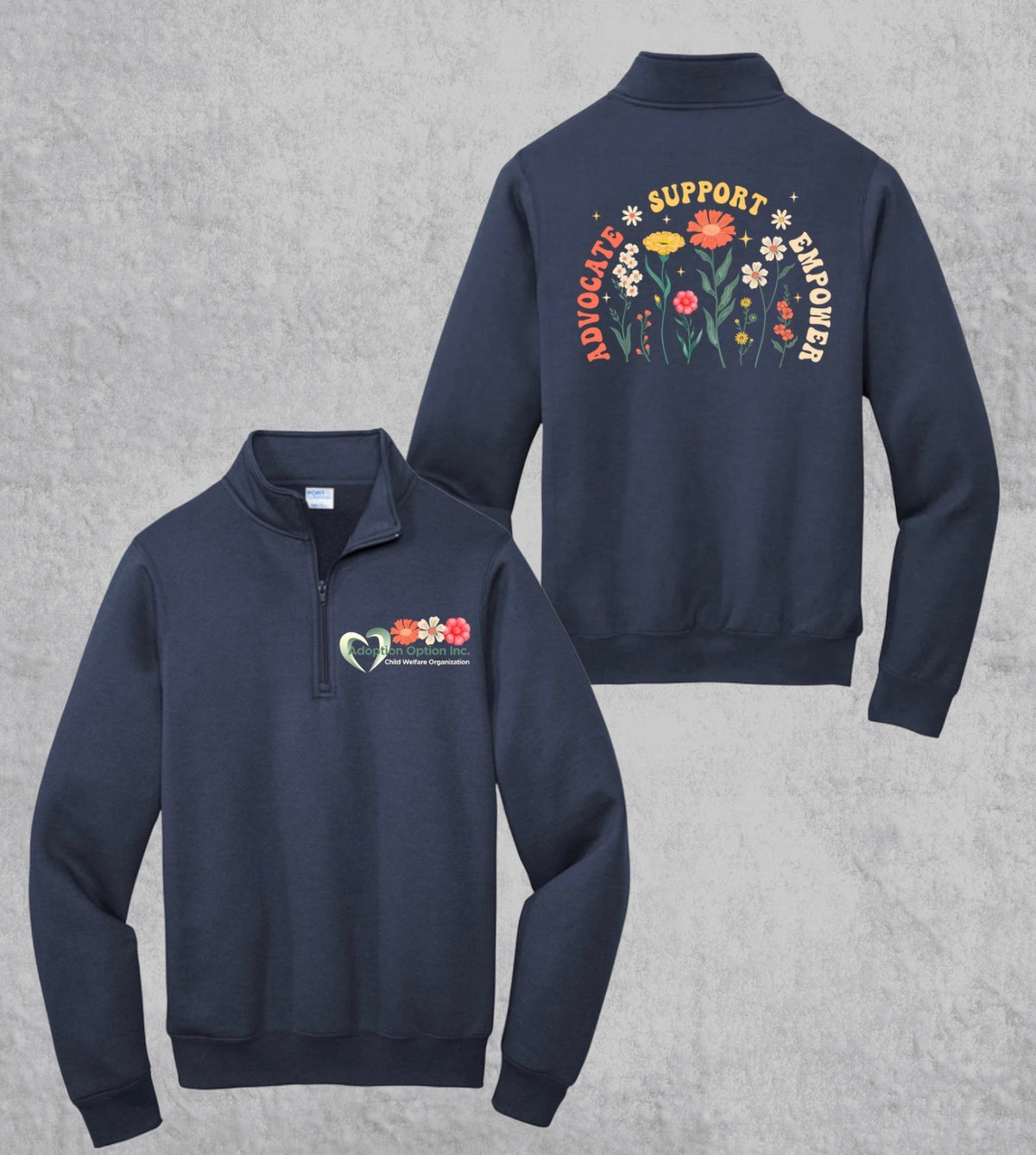 1/4 Zip Flowers