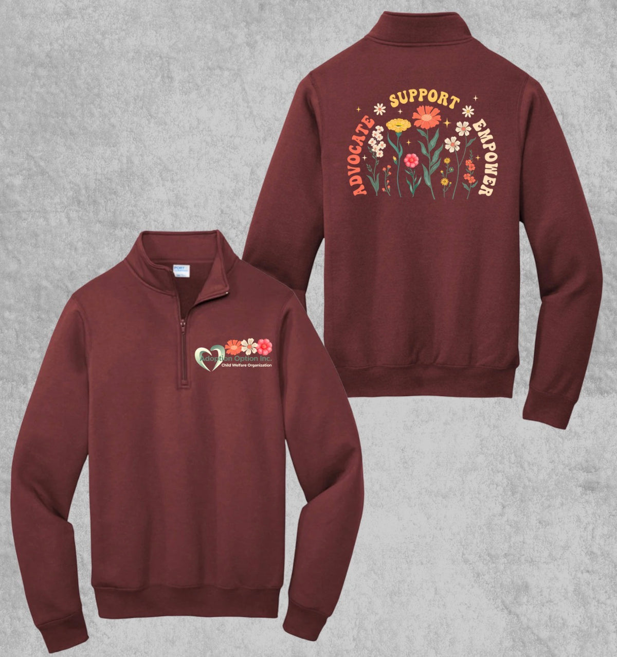 1/4 Zip Flowers