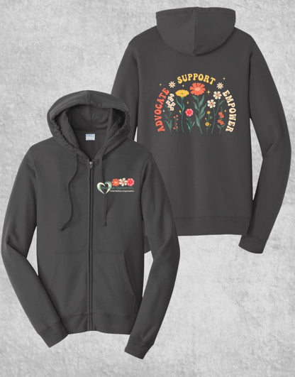 Full Zip Hoodie - Flowers