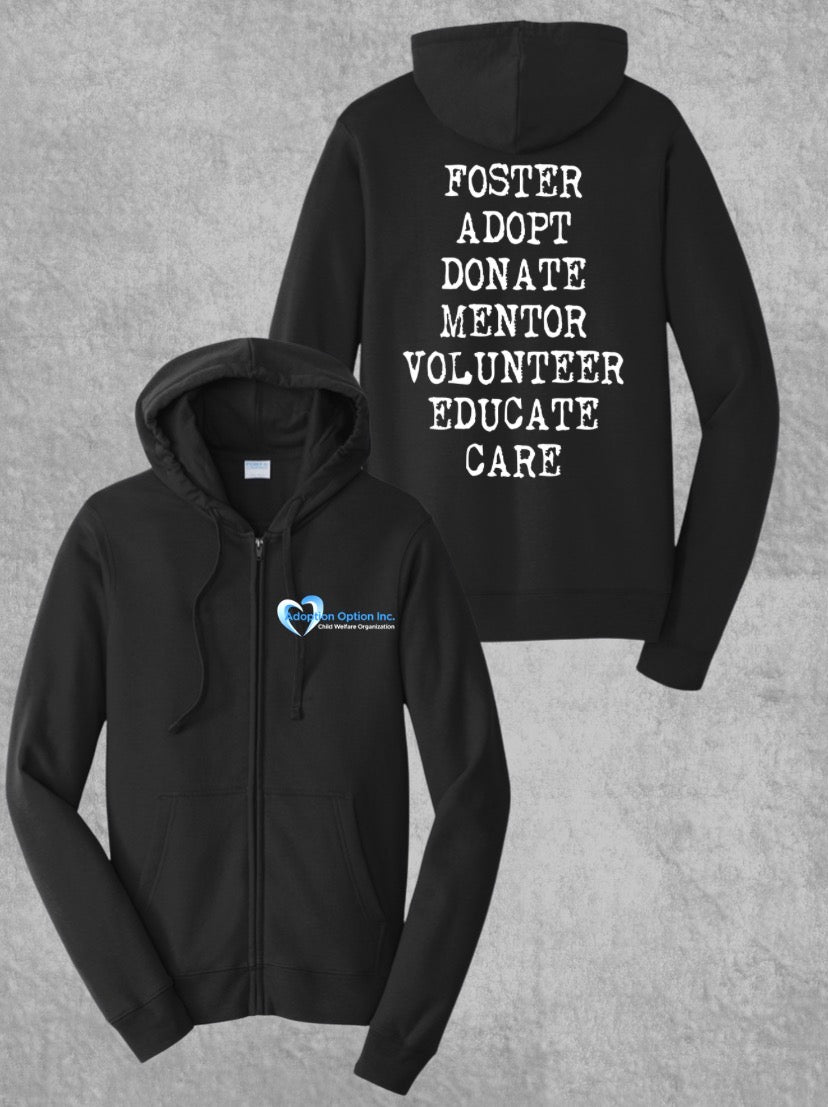 Full Zip Hoodie - Words